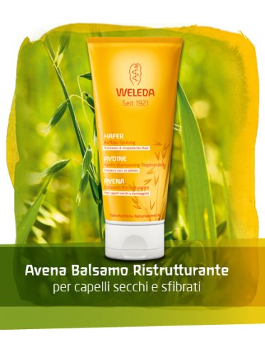 Weleda - balsamo ristrutturante per capelli secchi e danneggiati all'avena - 200 ml