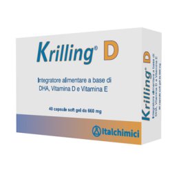 Krilling D - Integratore per la Funzione Cerebrale - 40 Capsule