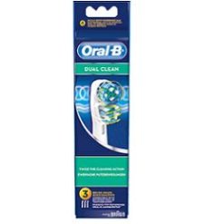 Oral-B Dual Clean - Testine di Ricambio per Spazzolino Elettrico - 3 Testine