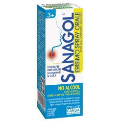Sanagol Erisimo - Spray per Infiammazioni del Cavo Orale Senza Alcool - 20 ml