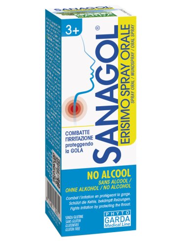 Sanagol erisimo - spray per infiammazioni del cavo orale senza alcool - 20 ml