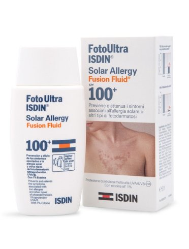 Isdin fotoultra solar allergy - fluido solare corpo con protezione molto alta spf 100 per le allergie solari - 50 ml