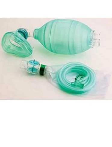 Pallone rianimatore monouso con tubo per ossigeno e mascheraadult Pallone rianimatore monouso con tubo per ossigeno e mascheraadult