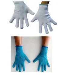 GUANTO AMBIDESTRO IN COTONE MONOFILO BIANCO PER ALLERGIE DERMATOLOGICHE SENZA CUCITURE POLSINO ELASTICO LARGHEZZA 65 MM8,5 1 PAIO