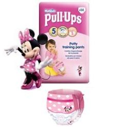 HUGGIES PULL UPS GIRL LARGE 12/18 KG PACCO SINGOLO 14 PEZZII