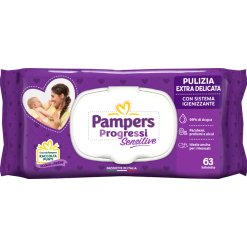 Pampers Progressi - Salviette Sensitive Detergenti - 63 Pezzi