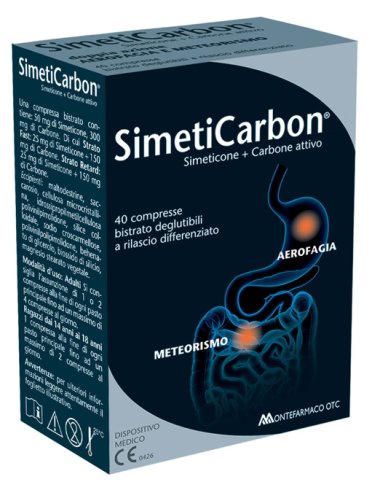 Simeticarbon - trattamento di aerofagia e meteorismo - 40 compresse