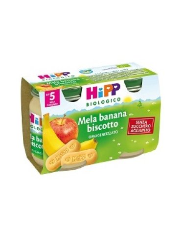 Hipp bio hipp bio omogeneizzato mela banana biscotto 2x125 g