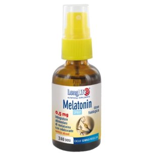 LongLife Melatonin Spray 0,5 mg - Integratore per Favorire il Sonno - 30 ml