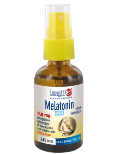 Longlife melatonin spray 0,5 mg - integratore per favorire il sonno - 30 ml