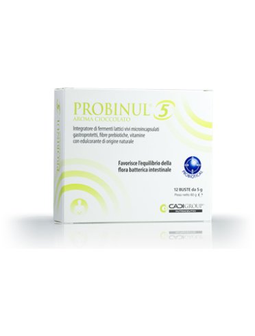 Probinul 5 - integratore di probiotici aroma cioccolato - 12 bustine
