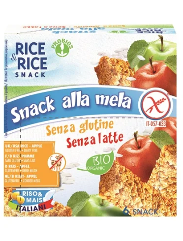 Rice&rice snack di riso alla mela 6 x 21 g Rice&rice snack di riso alla mela 6 x 21 g