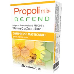 Propoli Mix Defend - Integratore per Difese Immunitarie Gusto Arancia - 30 Compresse Masticabili