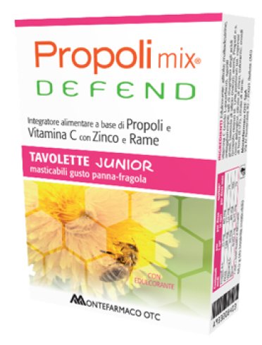 Propoli mix defend junior 45 tavolette masticabili gusto panna e fragola