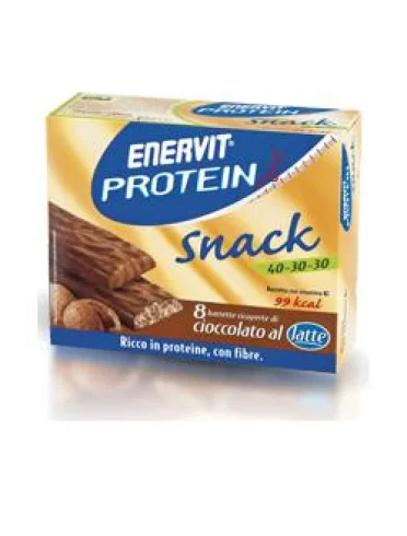 Enervit protein snack 8 barrette al cioccolato al latte Enervit protein snack 8 barrette al cioccolato al latte