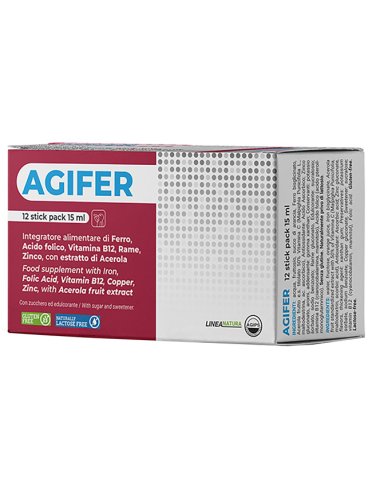 Agifer integratore ferro e acido folico 12 stick