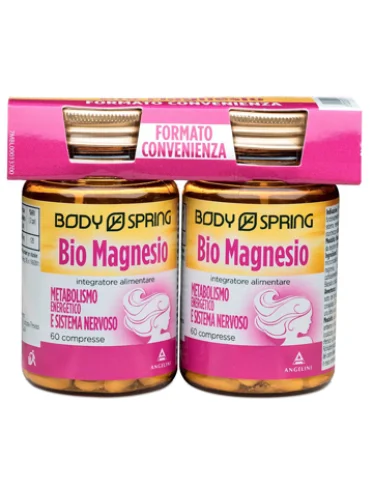Body spring bio magnesio - integratore di magnesio - bipack 2 x 60 compresse Body spring bio magnesio - integratore di magnesio - bipack 2 x 60 compresse