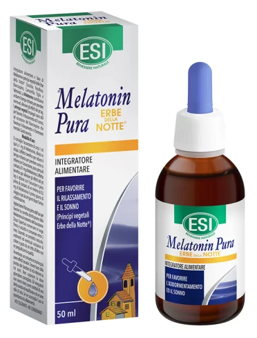 Esi melatonin pura erbe della notte - integratore per favorire il sonno - gocce 50 ml