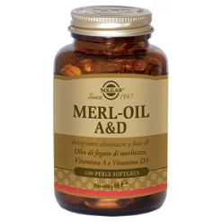 SOLGAR MERL OIL A&D FLACONE 100 PERLE SOFTGEL