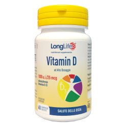 LongLife Vitamin D3 1000 U.I. - Integratore per il Benessere delle Ossa - 60 Compresse