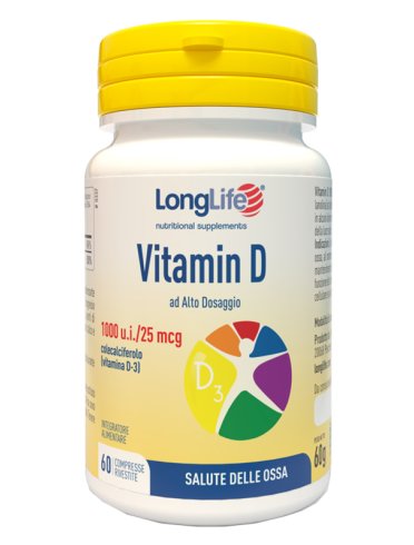 Longlife vitamin d3 1000 u.i. - integratore per il benessere delle ossa - 60 compresse