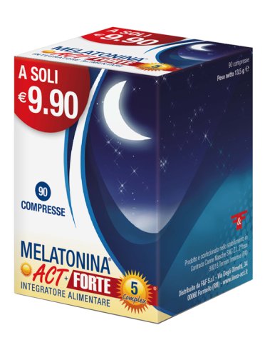 Melatonina act forte 5 complex integratore per dormire 90 compresse