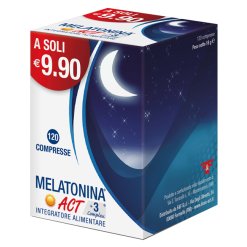 Melatonina Act + 3 Complex Integratore per Dormire 120 Compresse