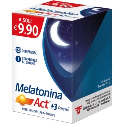 Melatonina Act + 3 Complex Integratore per Dormire 120 Compresse