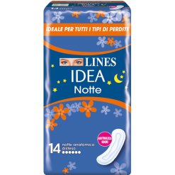 Lines Idea Notte - Assorbenti Senza Ali - 14 Pezzi