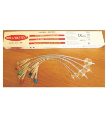 Catetere foley orlyfoleycat in silicone ch 16 uomo 2 vie 1 pezzo Catetere foley orlyfoleycat in silicone ch 16 uomo 2 vie 1 pezzo