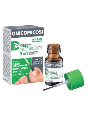 Dermovitamina micoblock 3 in 1 - soluzione ungueale per trattamento onicomicosi - 7 ml