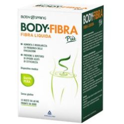 Body Spring Fibra Più - Integratore per la Funzionalità Intestinale - Gusto Pera 12 Bustine