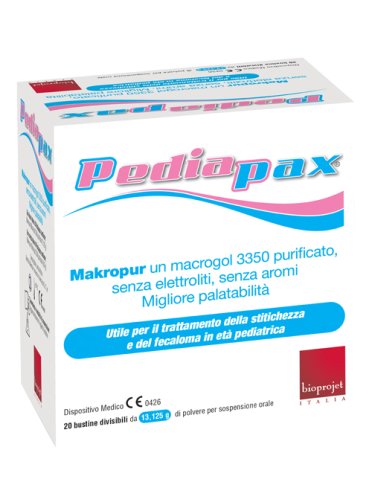 Pediapax polvere - trattamento della stitichezza e fecaloma per bambini - 20 bustine