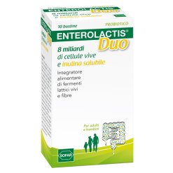 Enterolactis Duo - Integratore di Fermenti Lattici e Fibre - 10 Bustine