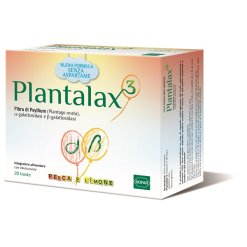 Plantalax 3 - Integratore di Fibra per Regolarità Intestinale - Gusto Pesca e Limone - 20 Bustine