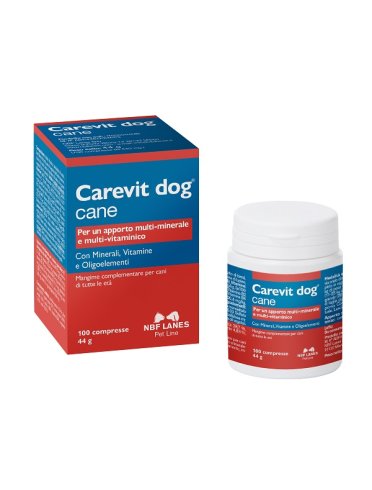 Carevit dog integratore multivitaminico cani 100 compresse