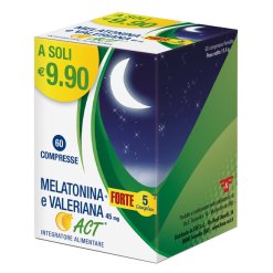 Melatonina 1 mg e Valeriana 5 Act Forte Complex Integratore per Dormire 60 Compresse