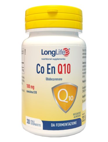 Longlife co en q10 100 mg - integratore antiossidante di coenzima q10 - 30 perle