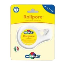 CEROTTO IN ROCCHETTO MASTER-AID ROLLPORE TESSUTO NON TESSUTOCON DISPENSER 2,5CM X 5 M