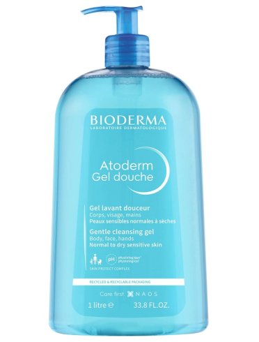Bioderma atoderm gel douche - gel detergente corpo lenitivo - 1 litro