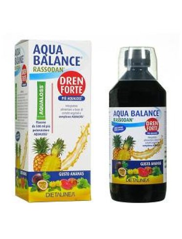Aqua balance rassodan dren forte gusto ananas 500 ml dietalinea + aqualoss 2,8 g