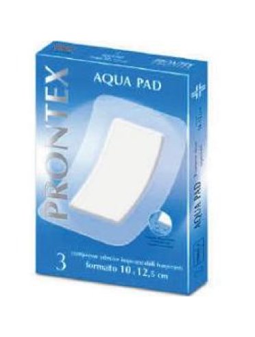 Garza compressa prontex aqua pad 10x12,5 cm 3 pezzi