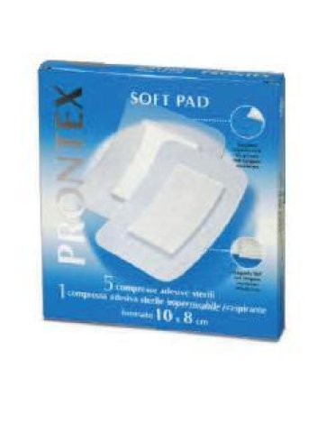 Garza compressa prontex soft pad 10x8 cm 6 pezzi (5 tnt + 1impermeabile aqua pad)