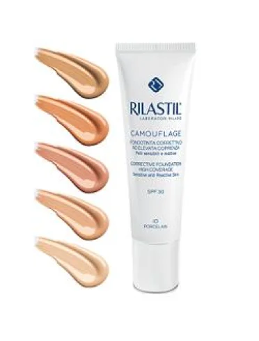 Rilastil camouflage fondotinta correttivo fluido elevata coprenza colore 50 moka 30 ml Rilastil camouflage fondotinta correttivo fluido elevata coprenza colore 50 moka 30 ml