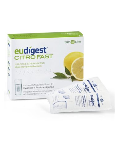 Eudigest citro fast - integratore digestivo - 12 bustine effervescenti