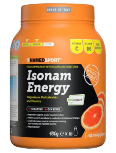Named sport isonam energy - bevanda isotonica - gusto arancia - 480 g