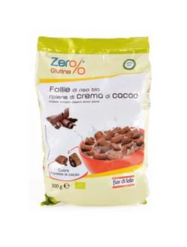 Zero% glutine follie riso ciocciolato fondente bio 300 g Zero% glutine follie riso ciocciolato fondente bio 300 g