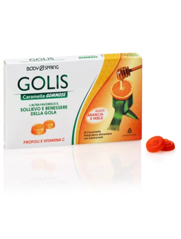 Body spring golis caramelle gommose arancia/miele 15 pezzi Body spring golis caramelle gommose arancia/miele 15 pezzi