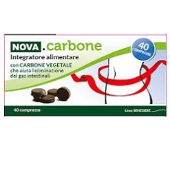 Nova Carbone Vegetale - Integratore per il Benessere Intestinale - 40 Compresse