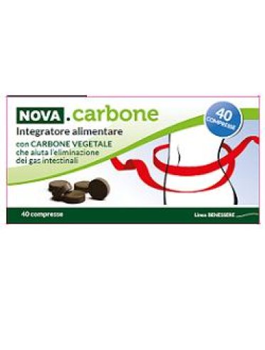 Nova carbone vegetale - integratore per il benessere intestinale - 40 compresse